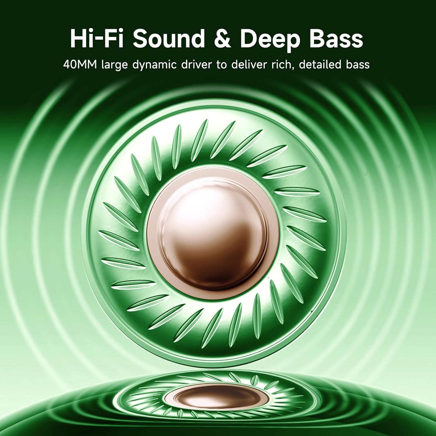 Wireless Hybrid Active Noise Cancelling Headphones, 50H Playtime Wireless Over Ear Headphones with Microphone, HiFi Deep Bass, Comfortable Foldable Earphones for Travel/Work (Off White)