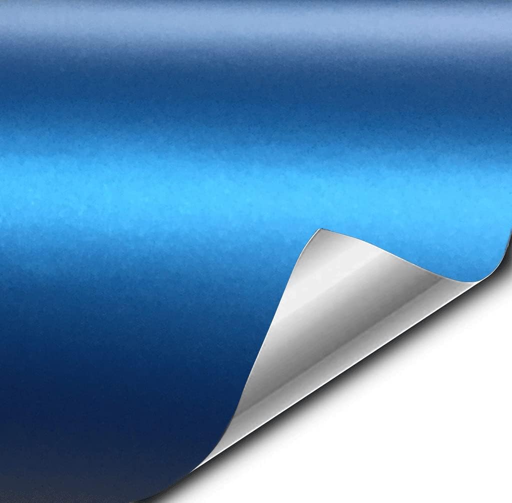 VViViD Semi-Gloss Satin Metallic Blue Automotive Vinyl Wrap Roll (100ft x 5ft)
