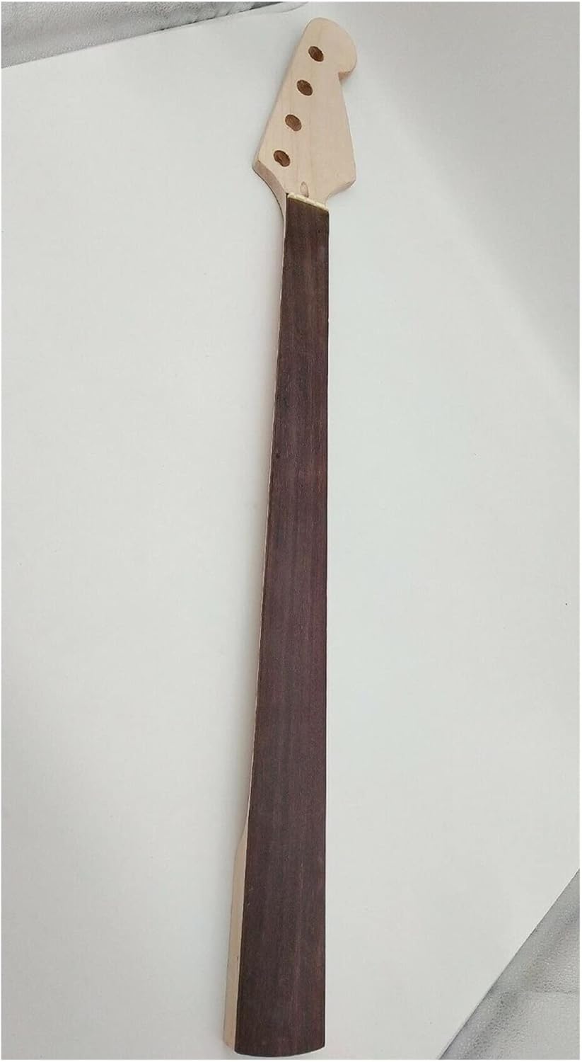 ZUZU Fretless Maple 20 Fret Neck for Electric Bass Guitar Neck Parts Replacment Unfinished Guitar Neck