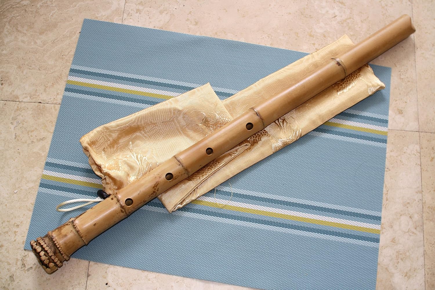 2.1 Pentatonic Shakuhachi with Root End 5 Holes w. natural Wudaguji. Zen Instrument