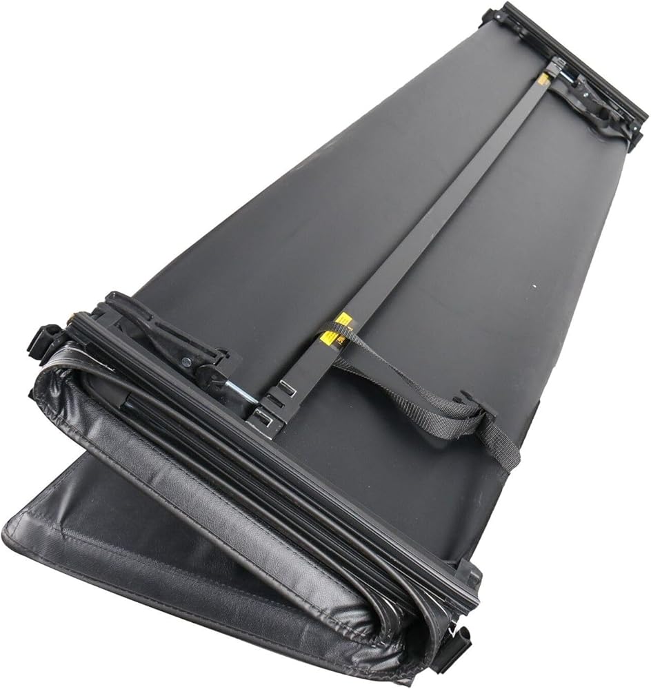 Tonneau Cover 4-Fold 6.5Ft Bed Soft Rear Upper for Dodge for Ram 1500/2500/3500 2011-2020 Black