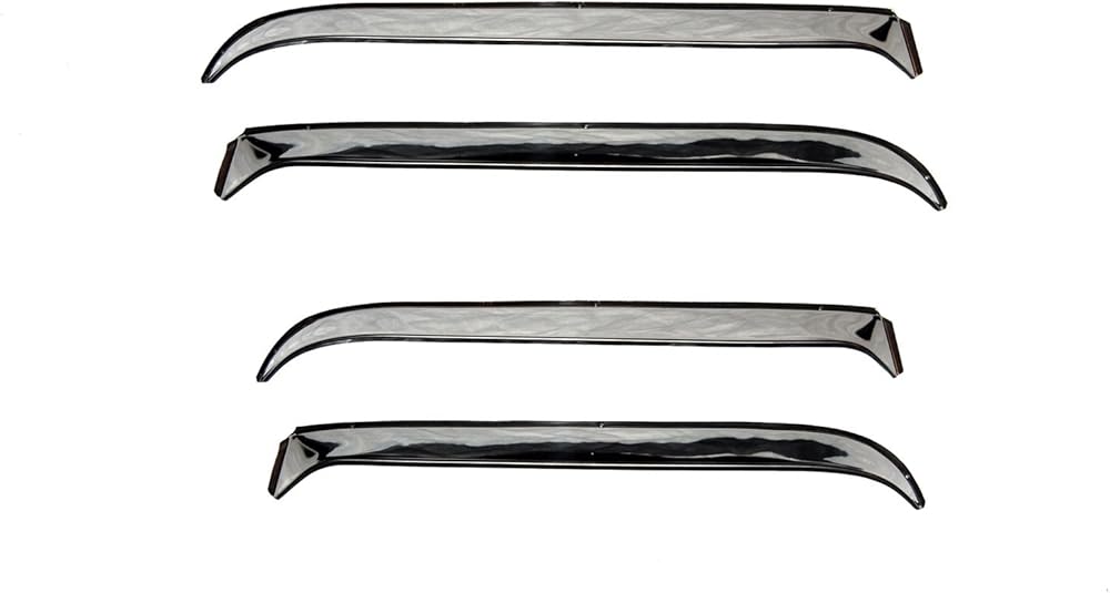 Auto Ventshade [AVS] Rain Guards for 2007-2018 Jeep Wrangler JK, 4 pcs. | Window Vent Visors - Stainless | 14918