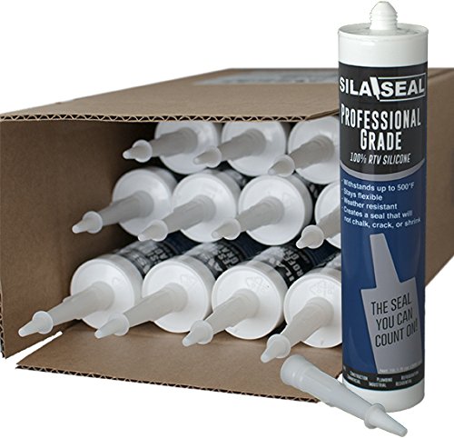 SILA-SEAL Clear Professional Grade 100% RTV Silicone with reclosable Nozzle, (case of 12)