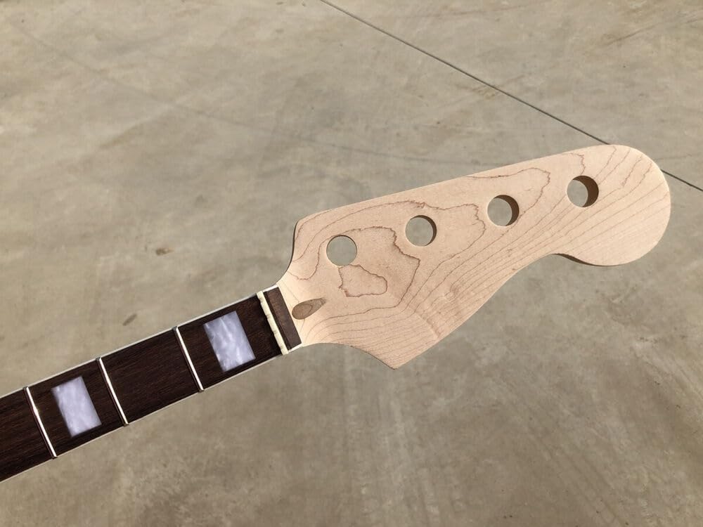 20Fret Jazz Bass Guitar Neck 32inch Maple Rosewood Fretboard Block Short Scale