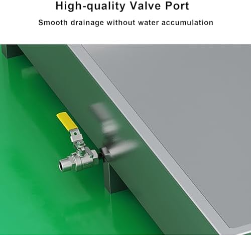 Leakproof Stainless Steel Drain Pan with Drain Valve - Oil Drum & Washing Machine Containment Tray - Elevated Design for Easy Drainage & Spill Protection