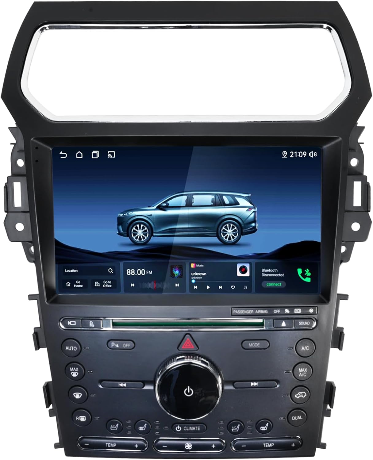 Car Radio Upgrade for Ford Explorer 2011-2019 with Qualcomm 8 Core 4GB+64GB Wireless CarPlay Android Auto, 10.1