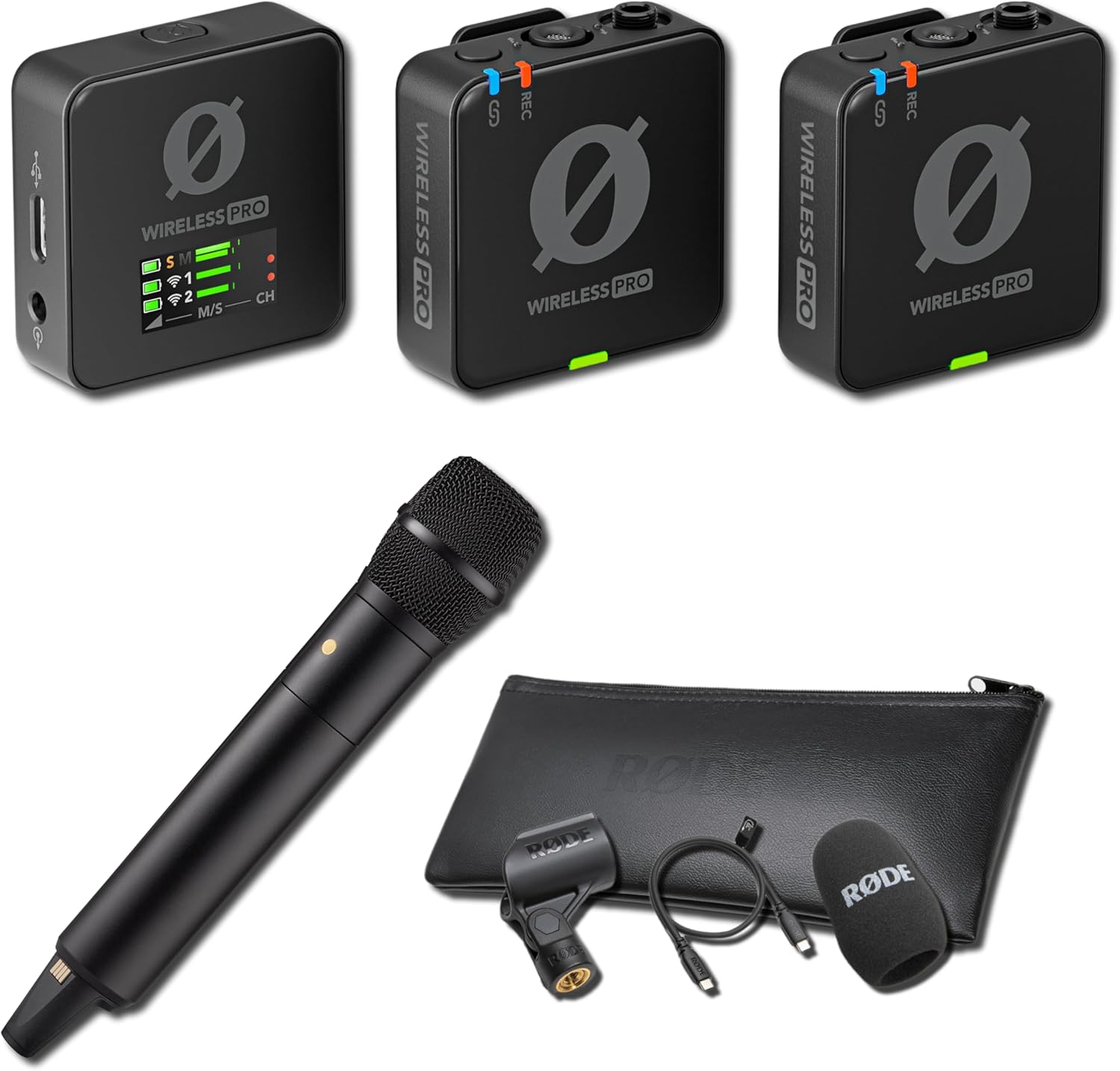 Rode Wireless Pro Wireless Microphone System with Interview Pro Wireless Handheld Condenser Microphone