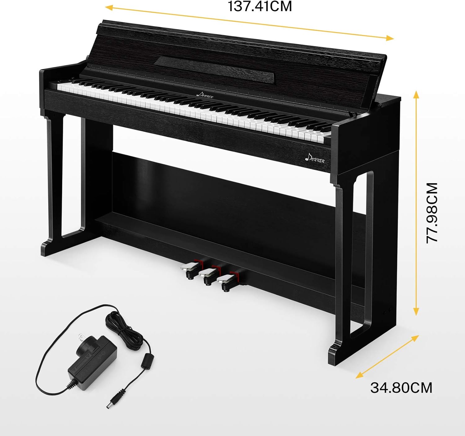 Donner DDP-90 Digital Piano+Donner Duet Piano Bench with Storage