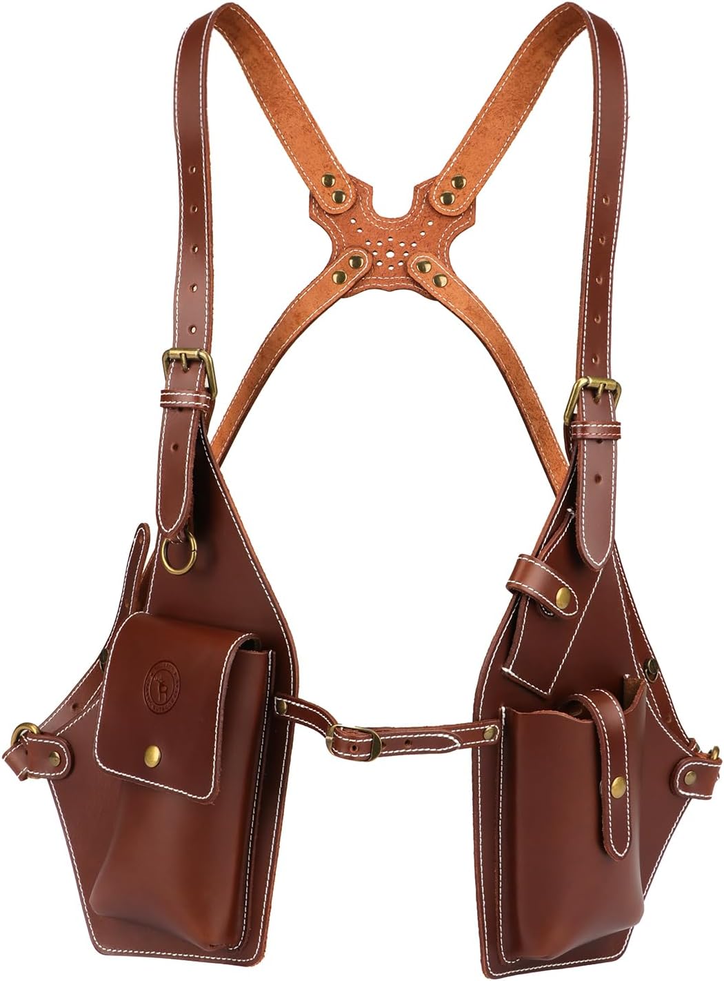 Tourbon Hidden Underarm Leather Shoulder Holster Wallet Pocket Anti-Theft Multipurpose Concealed Double Armpit Phone Pouch Adjustable Straps