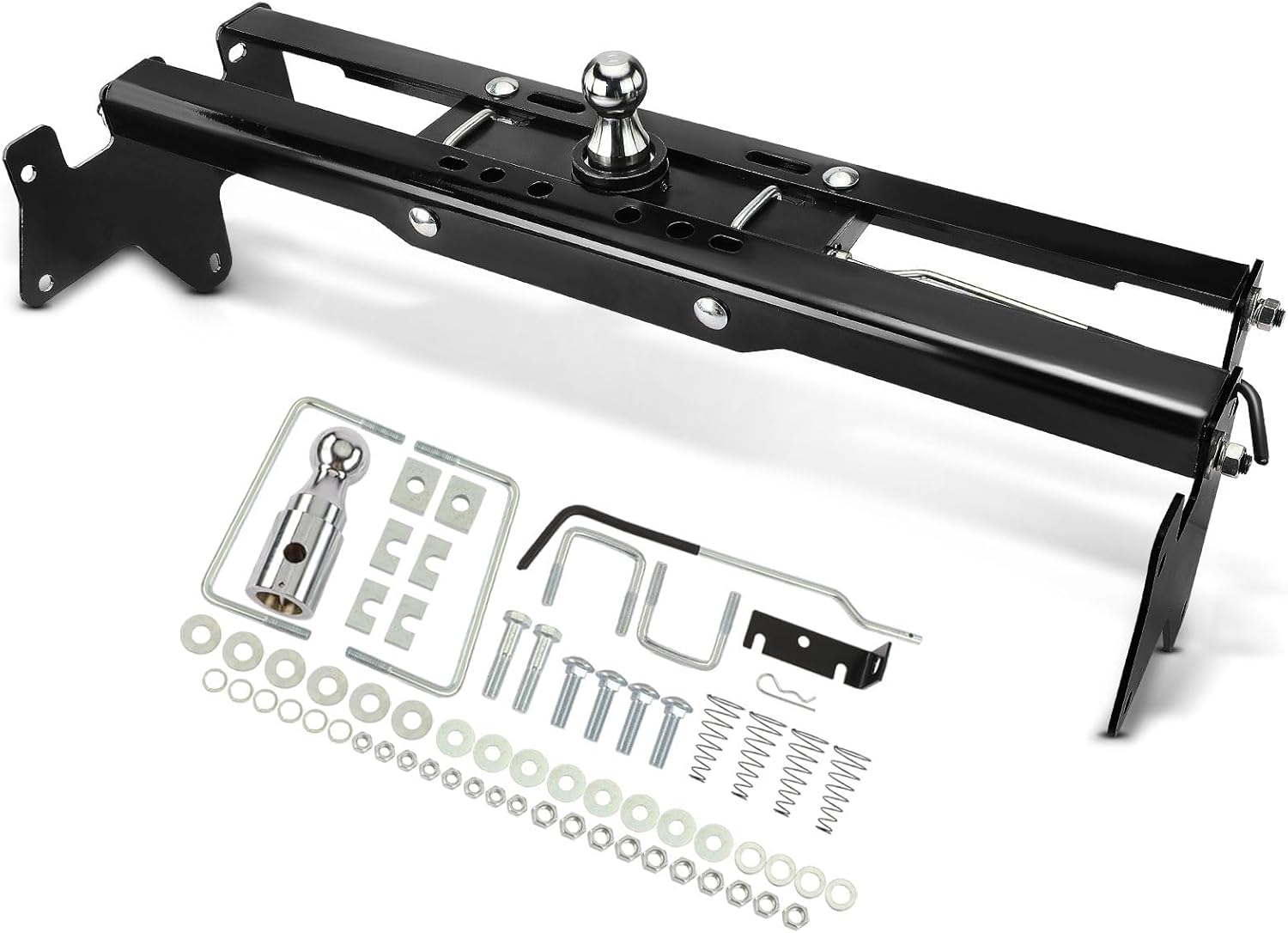 A-Premium Gooseneck Hitch Trailer Hitch System - Compatible with Chevrolet & GMC Models - Silverado 2500 (1999-2004), Sierra 2500, 3500 HD (2007-2010) - 30,000 lbs