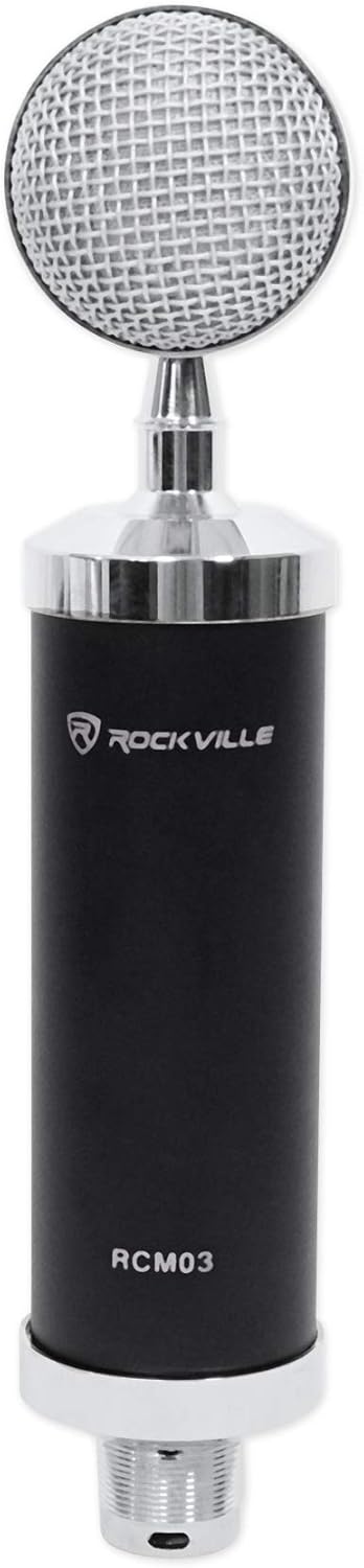 Presonus STUDIO 24C 2x2 USB-C Audio MIDI Recording Interface, 2 XMAX Mic Preamps Bundle with Rockville RCM03 Pro Recording Condenser Mic, PRO-M50 Studio Headphones and DMS40 40