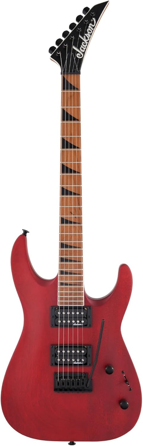 Jackson JS Series Dinky Arch Top JS24 DKAM 6-String Electric Guitar (Right-Handed, Red Stain) Bundle with Jackson Dinky/Soloist Multi-Fit Molded Case, Black (2 Items)