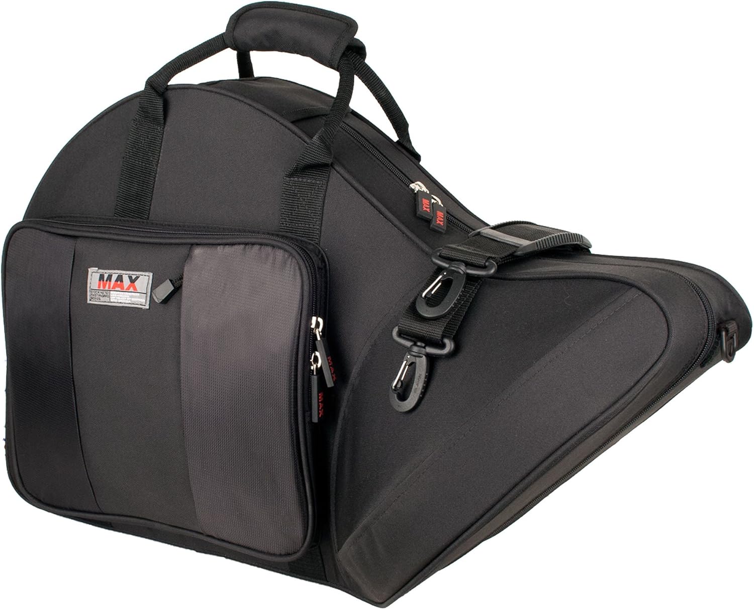 Protec MAX MX316CT Contoured French Horn Case, Black & N202RX Fitted Neoprene Mouthpiece Pouch for French Horn