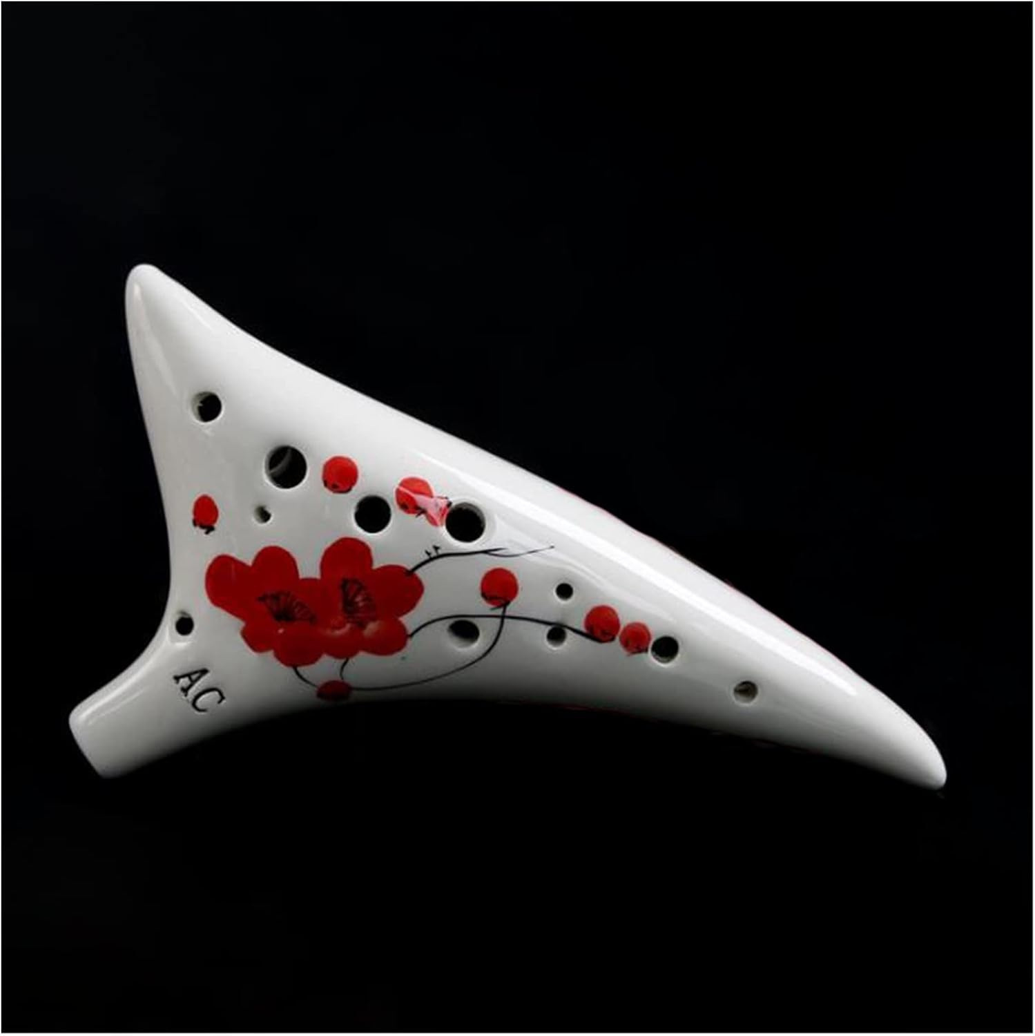 TSTS 12 Holes Sharp Hole Ocarina Alto C Dark Brown Music Instruments Smooth Surface Woodwind Instrument Children Ocarina (Color : 07)
