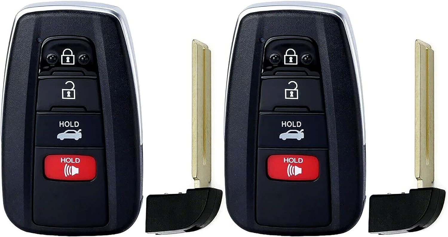 2X New Quality Replacement Proximity Key Fob Compatible with & Fit for 2019 2020 2021 Toyota Corolla - MPN HYQ14FBN-03
