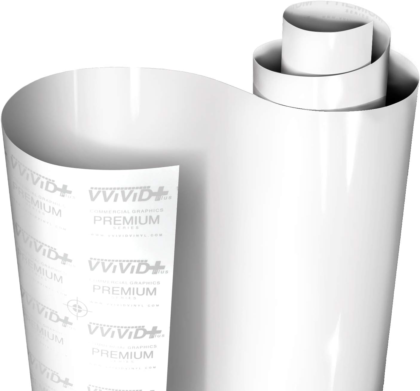 VViViD+ Ultra Gloss Premium Vinyl Car Wrap Film (100ft x 5ft, Gloss White)