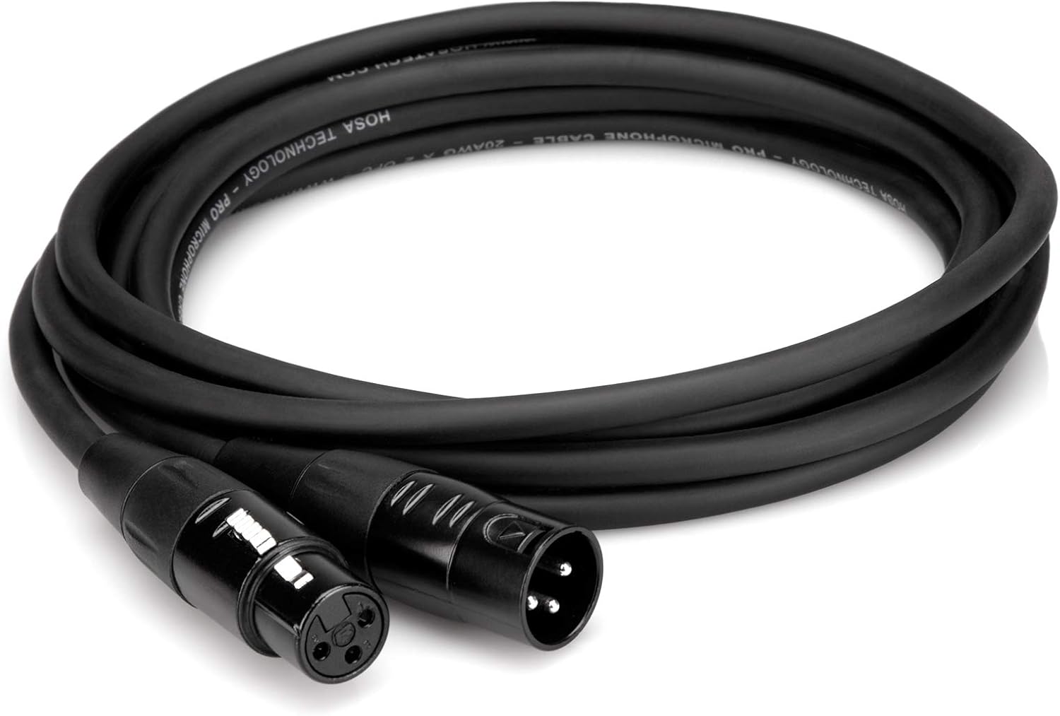 HOSA HMIC Pro Microphone Cables REAN XLR3F to XLRM - (50 Feet) (Black) HMIC-025 REAN XLR3F to XLR3M Pro Microphone Cable, 25 Feet