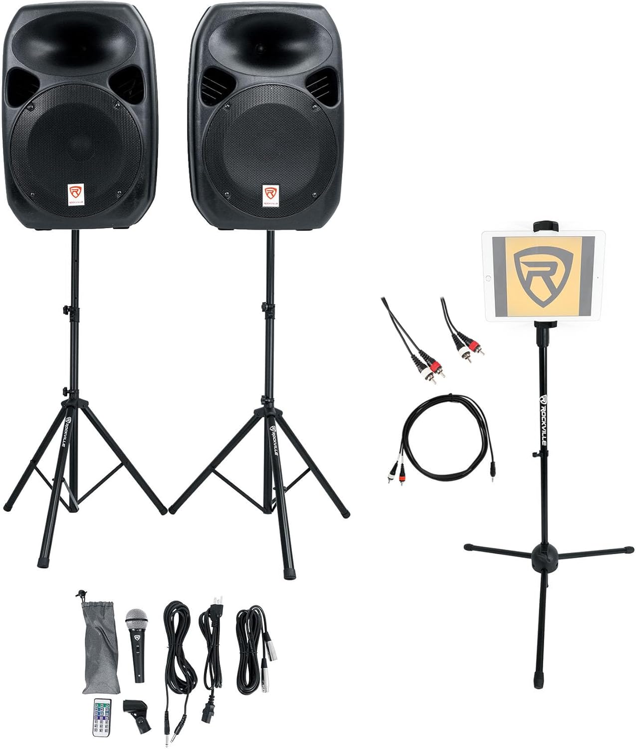 Rockville Karaoke System Bundle: RPG122K Dual 12