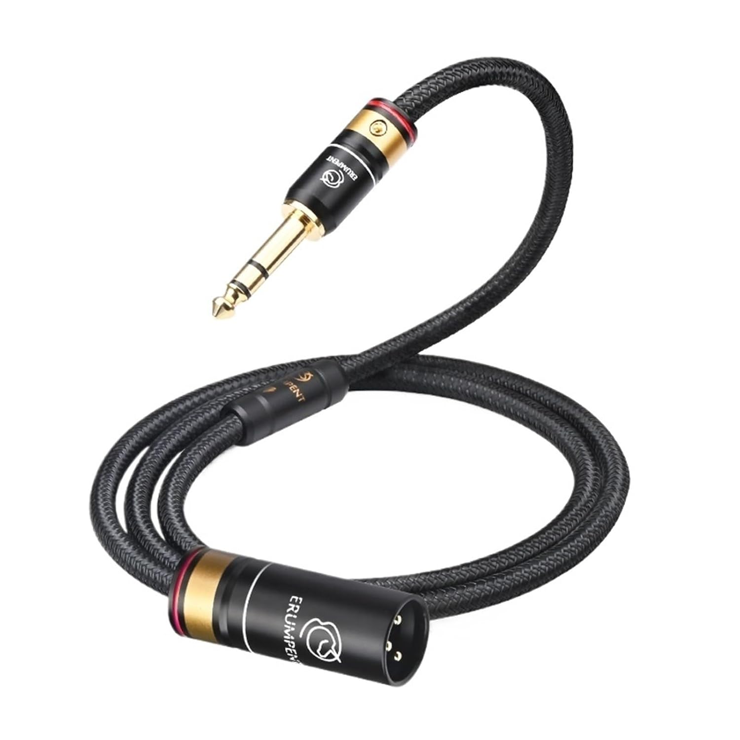HiFi 6N OCC 6.35mm TRS to XLR HiFi Audio Stereo Cable Dual 6.5mm 1/4 Inch to 2XLR Balanced Speaker Microphone Amplifier Cable(0.75m)