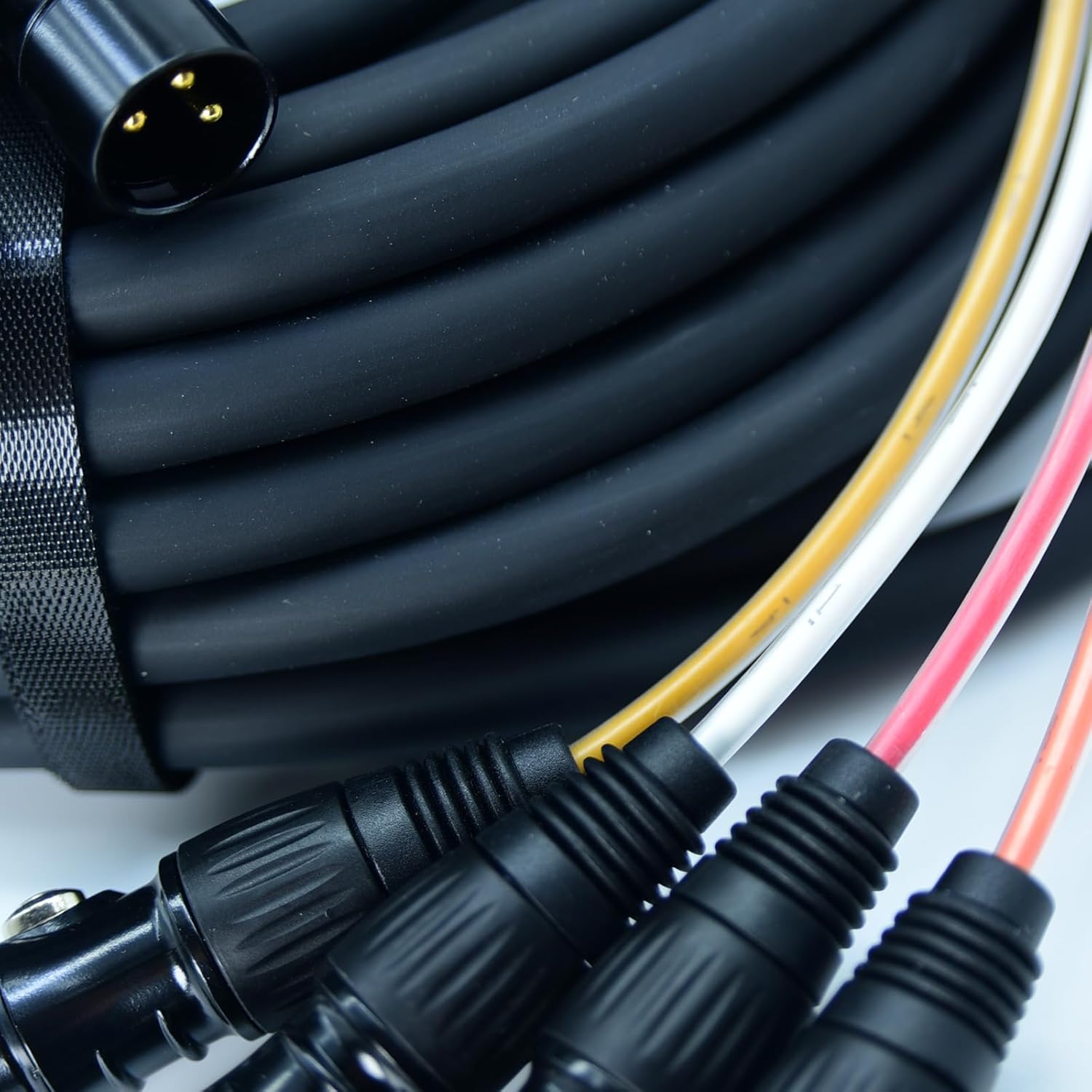 Arklove DMX Cable 50ft Snake Cables Audio Balanced Patch XLR to XLR Cable 4 Channel Connector Digital Splitter Microphones Stage & Studio Recording Studio Equipment Profesional Live Cable