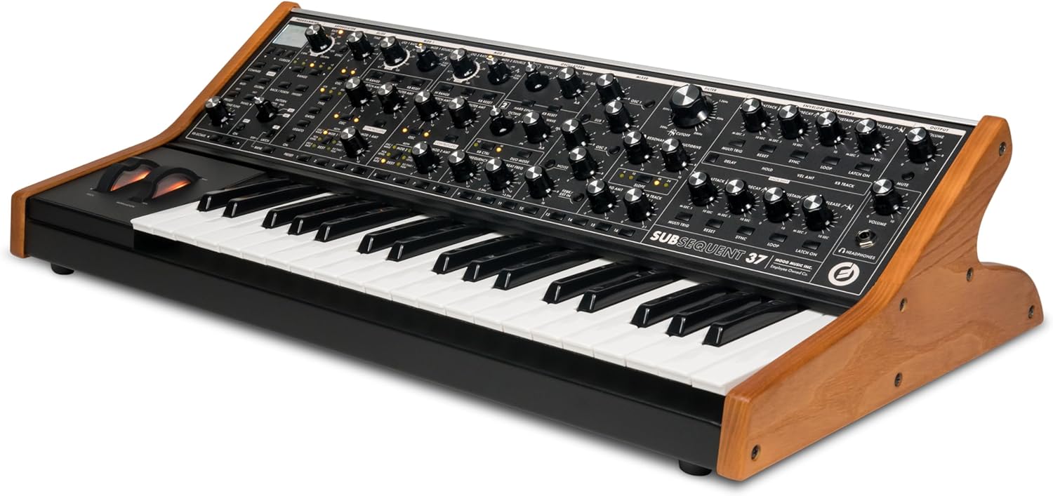 MOOG Subsequent 37 Paraphonic Analog Synthesizer and MIDI Keyboard with 37 Semi Weighted Keys, Headphone Amp, 256 Presets, Screen and Software Editor