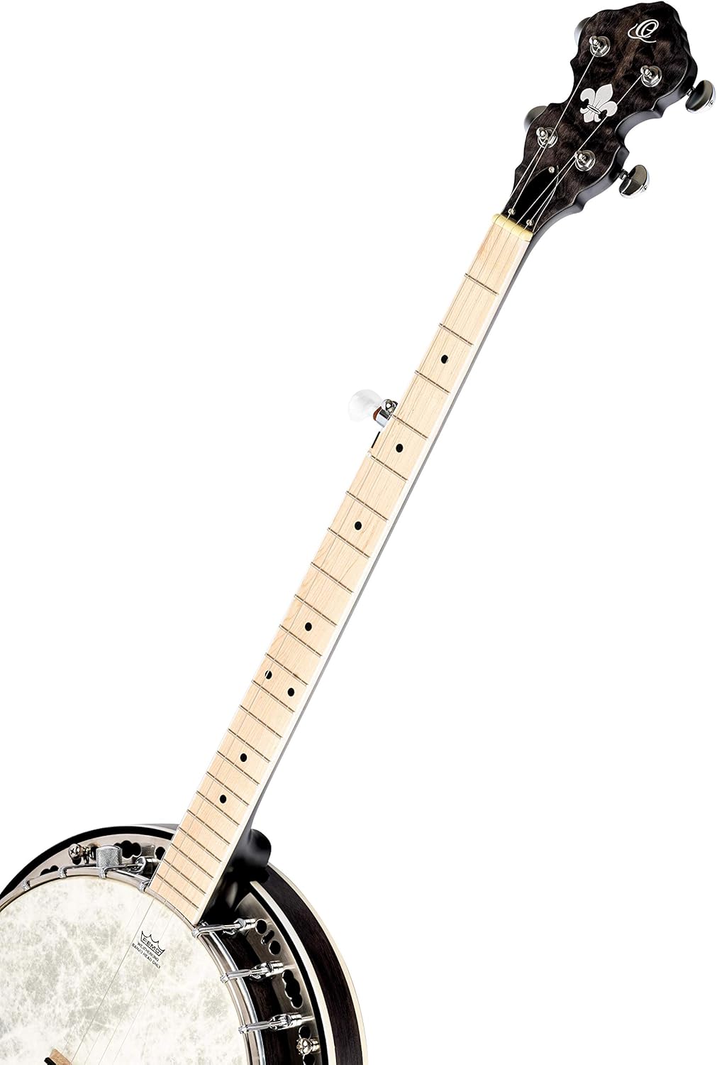 Ortega Guitars Facon Falcon Series 5-String Quilted Maple Resonator Acoustic-Electric Banjo w/Bag, Right (OBJE400TCO)