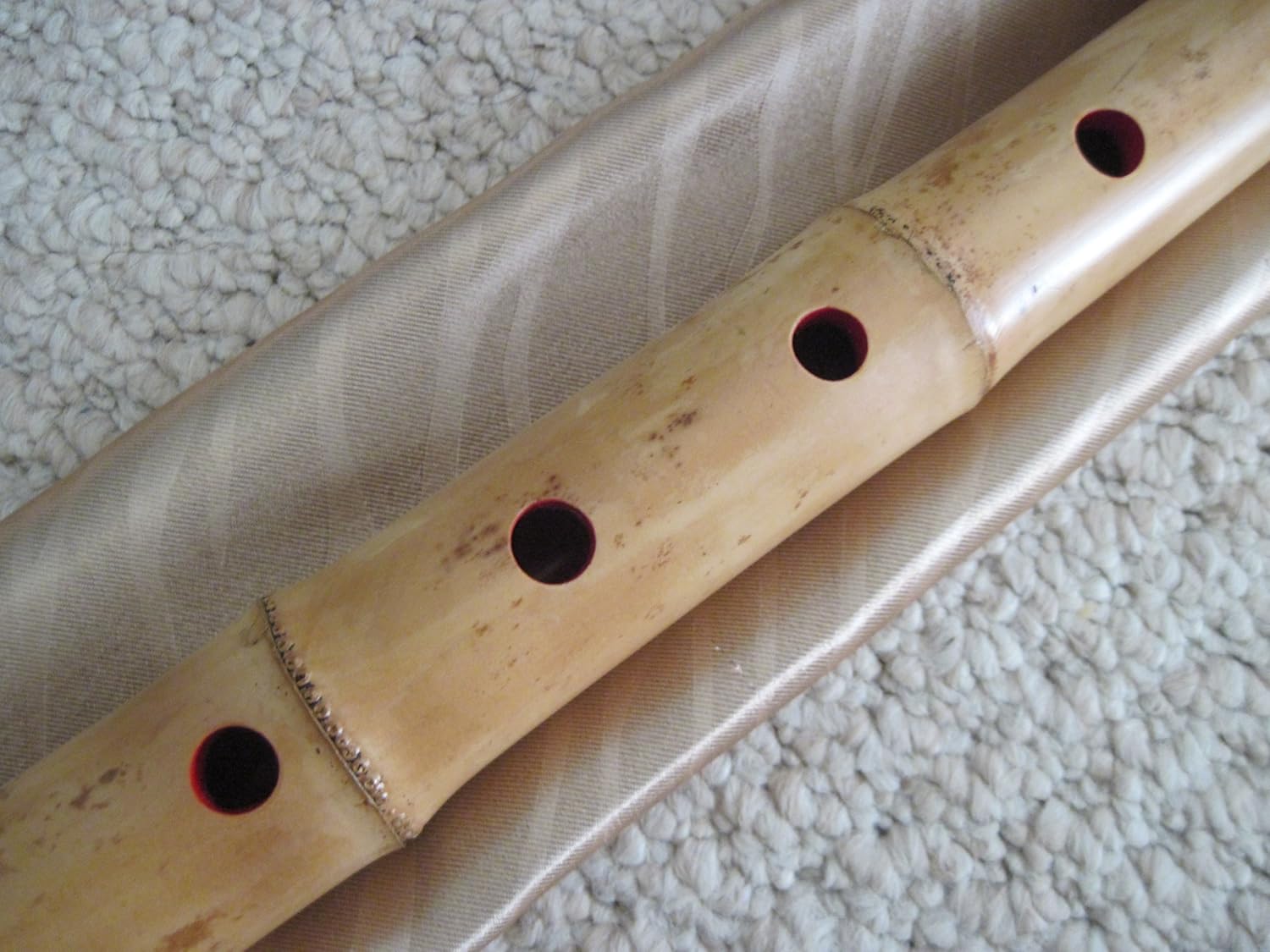 1.6 Pentatonic Shakuhachi with Root End 5 Holes Kinko Wudaguji inlet with buffalo horn flake- Traditional Zen Instrument