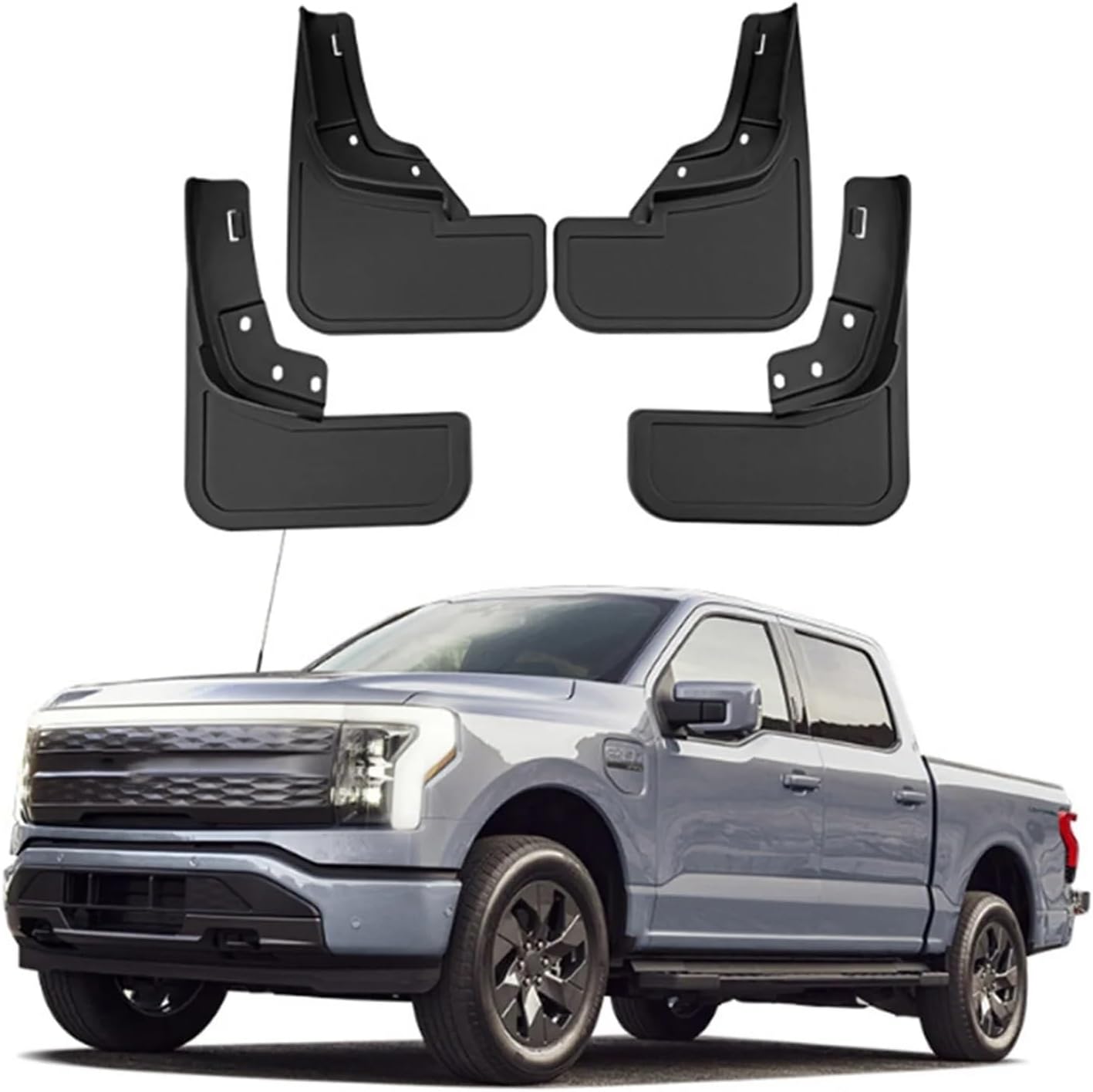 fender flares universal car， Car Mud Flaps Compatible For Ford F-150 Lightning 2021+ Mudguards Fender Mud Guard Flap Splash Flaps Accessories