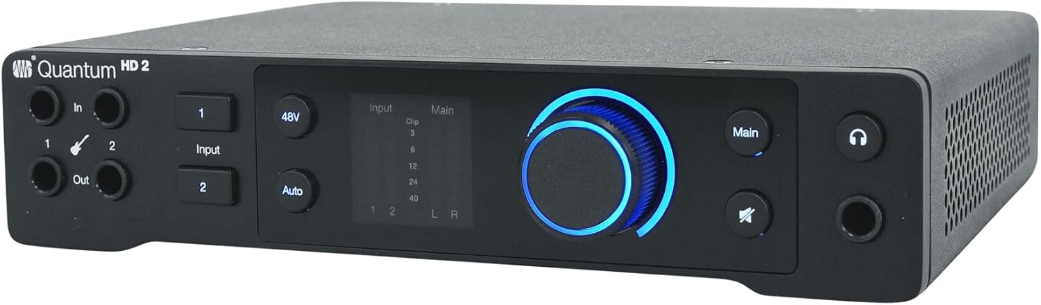 Audiosavings Bundle: (1) Presonus Quantum HD2 20 x 24, 32-bit / 192 kHz USB-C Audio Recording Interface Bundle with (1) Audio Skylight Studio Condenser Recording Microphone+Shockmount (3 Items)