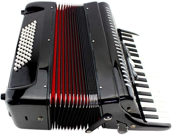 60-Bass 34-Key Accordion, Black, Wood & ABS Plastic, 5 Voice Change, Beginner's Ensemble