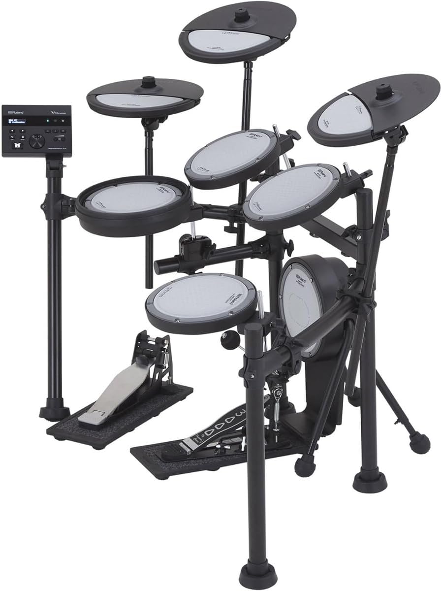 Roland VQD106 V-Drums | Revolutionary 5-Piece Electronic Quiet Design Drum Kit | Perfect for Home Practice | Up To 75% Noise Reduced Pads | TD-07 Sound Module | Bluetooth Connectivity