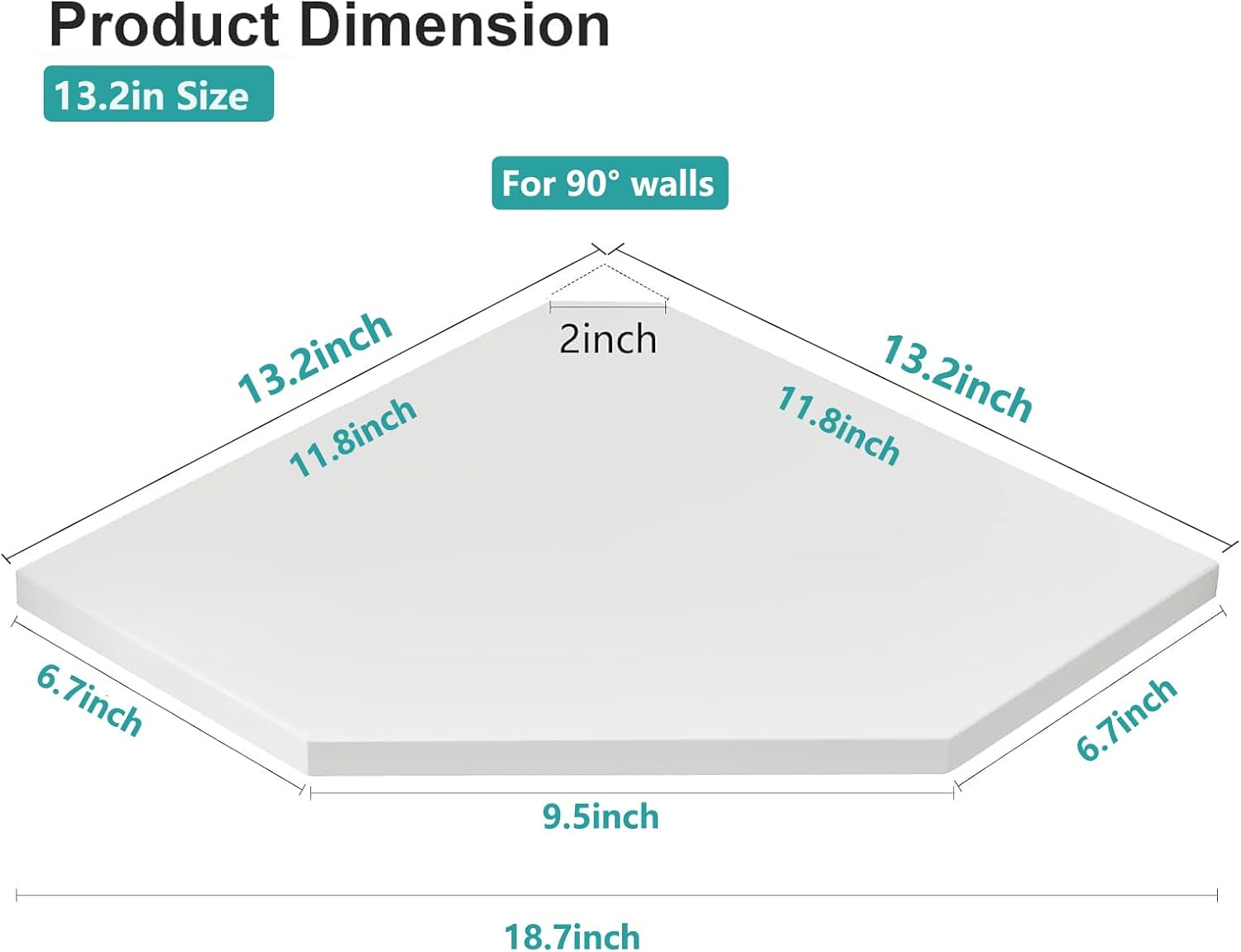 3PCS White Corner Shelves Wall Mount Set Round End Floating Speaker Shelf Display Shelf for Small Plant Photo Frame