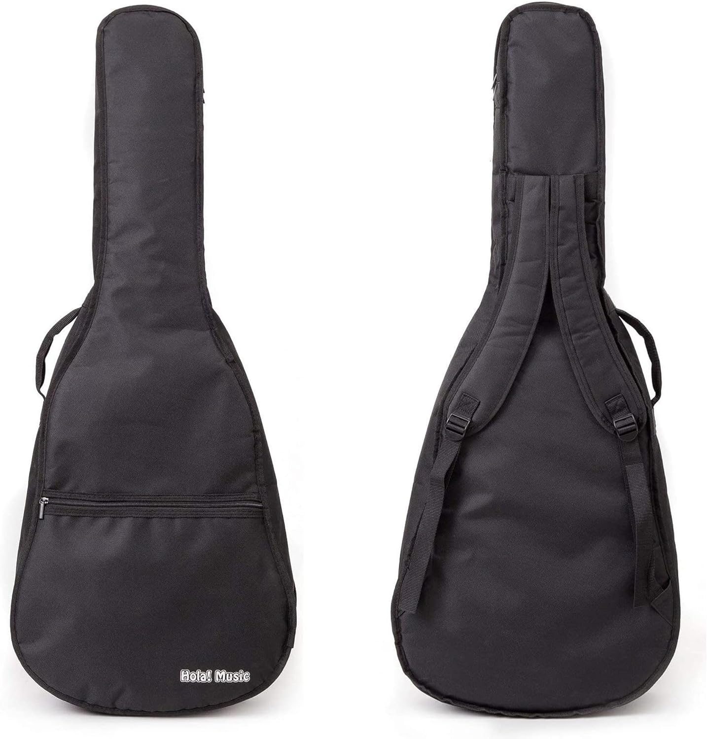 Classical Guitar 4/4, Full Size 39 Inch Wooden Guitar with Soft Nylon Strings by Hola! Music, Natural Gloss Finish - FREE Padded Gig Bag Included