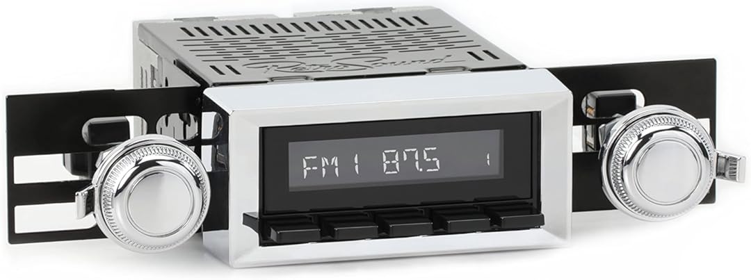 RetroSound RetroRadio AM FM Stereo 03P-73P Black Compatible with 1973-87 GMC C/K Series Truck