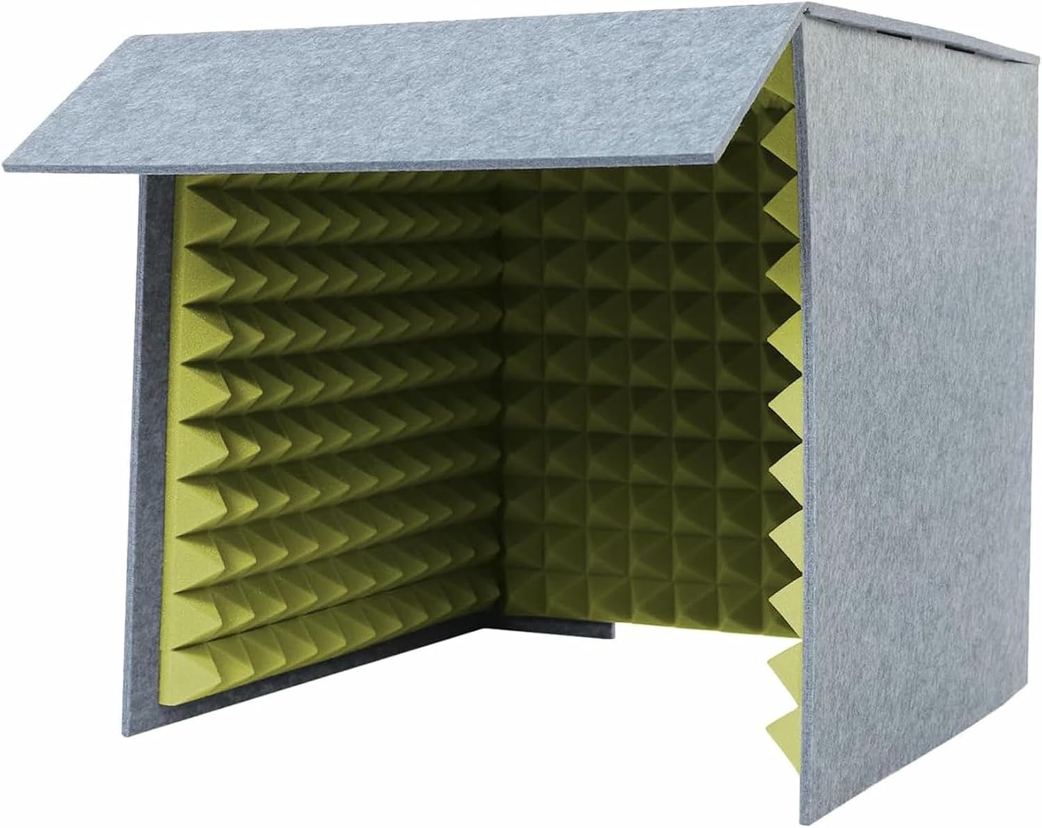 Small Music Recording Booth, Square Modern Vocal Recording Studio, Easy Setup, Portable Desktop Soundproof Enclosure for Streaming Podcasts Singing