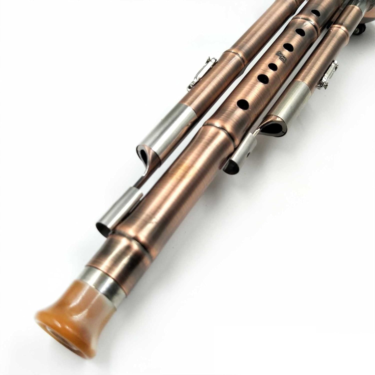 FLFL Hulusi Bronze-Plated Bronze Cucurbit Silk B-Flat C Key Playing Beginner Musical Instrument with Box
