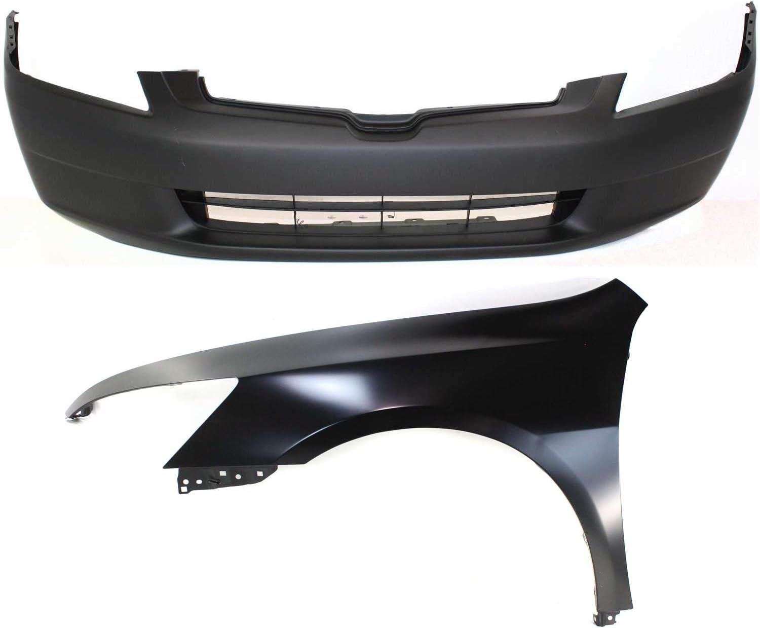 Garage-Pro Front Driver Side Fender Kit For 2003-2005 Honda Accord 4-Door Sedan USA Built Primed Front Bumper Cover Automotive Exterior Accessories, Including Hybrid