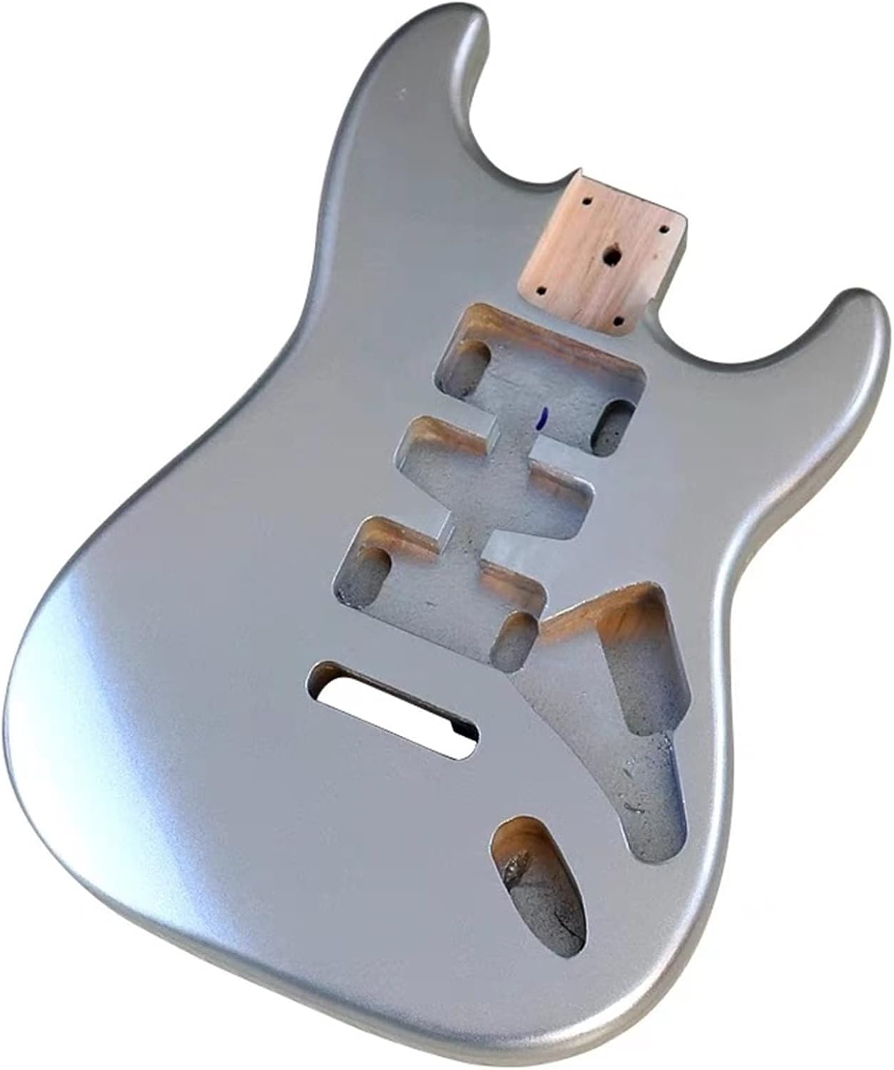 TSTS Alder Electric Guitar Body Finished Silver Color Standard Handmade Material DIY Kit Guitar DIY Accessory