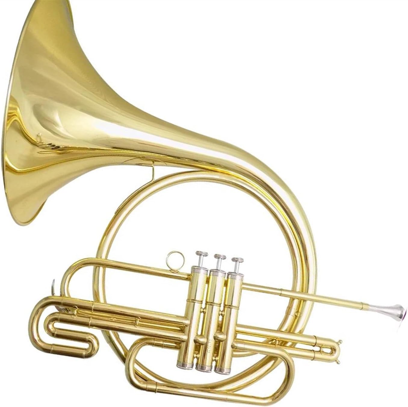 Brass French Horn Bb Piston French Horn Musical Instruments Yellow Brass Body Lacquer With Case Mouthpiece