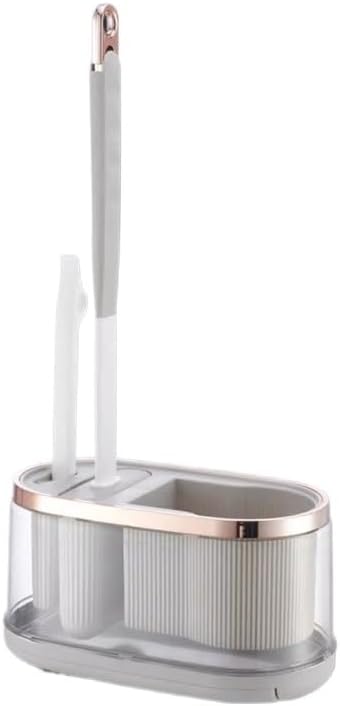 Toilet Brush Plastic Toilet Brush Storage Case Thermoplastic Rubber Brush Head Toilet Brush with Ventilation Holes Water Connection Base Toilet Brush Deep Cleaning