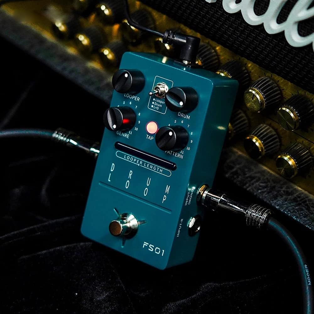 FS01 Drum Loop Machine Looper Guitar Effects Pedal 20Min 11 Different Rhythm Styles