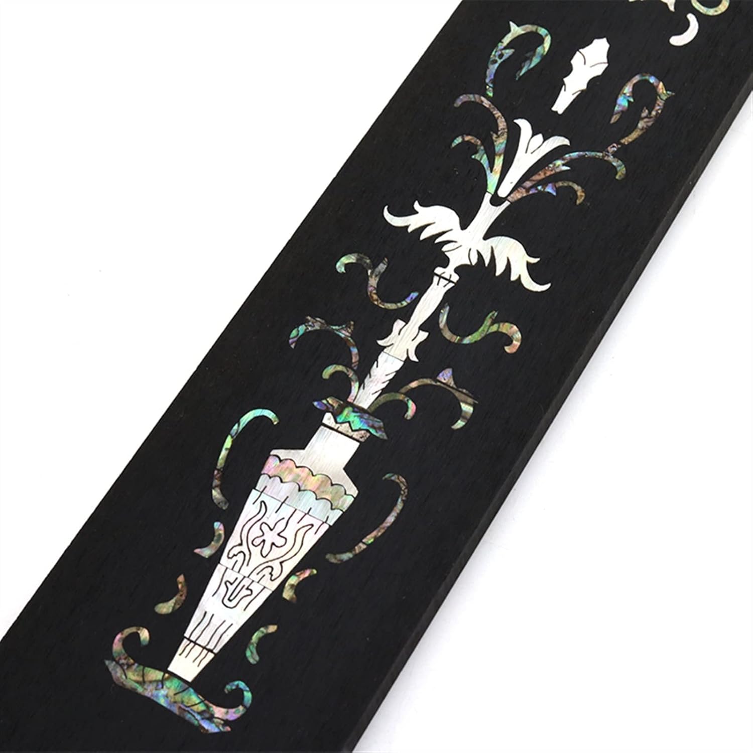 ZUZU Guitar Fretboard Ebony Color Shell Mosaic Craftsmanship Classical Guitar Electric Guitar Acoustic Guitar Fretboard Unfinished Guitar Neck (Color : 2)