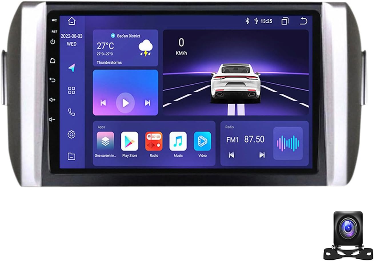 9 Inch Android 13 Car Radio Compatible with Toyota Innova 2015~2017 Bluetooth Car Stereo Compatible with Carplay Android Auto, Navigation, Steering Wheel Controls, Backup Camera,M800S 8G+256G