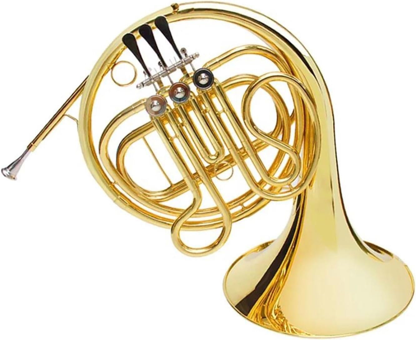Brass French Horn F 3 Key Single Gold French Horn Yellow Brass Material