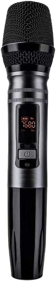 Auto Wireless Dynamic Microphone System with Receiver for Amplifier Mixer Speaker Desktop Bus,