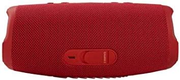 JBL Charge 5 Waterproof Portable Speaker with Built in Powerbank and gSport Carbon Fiber Case (Red)