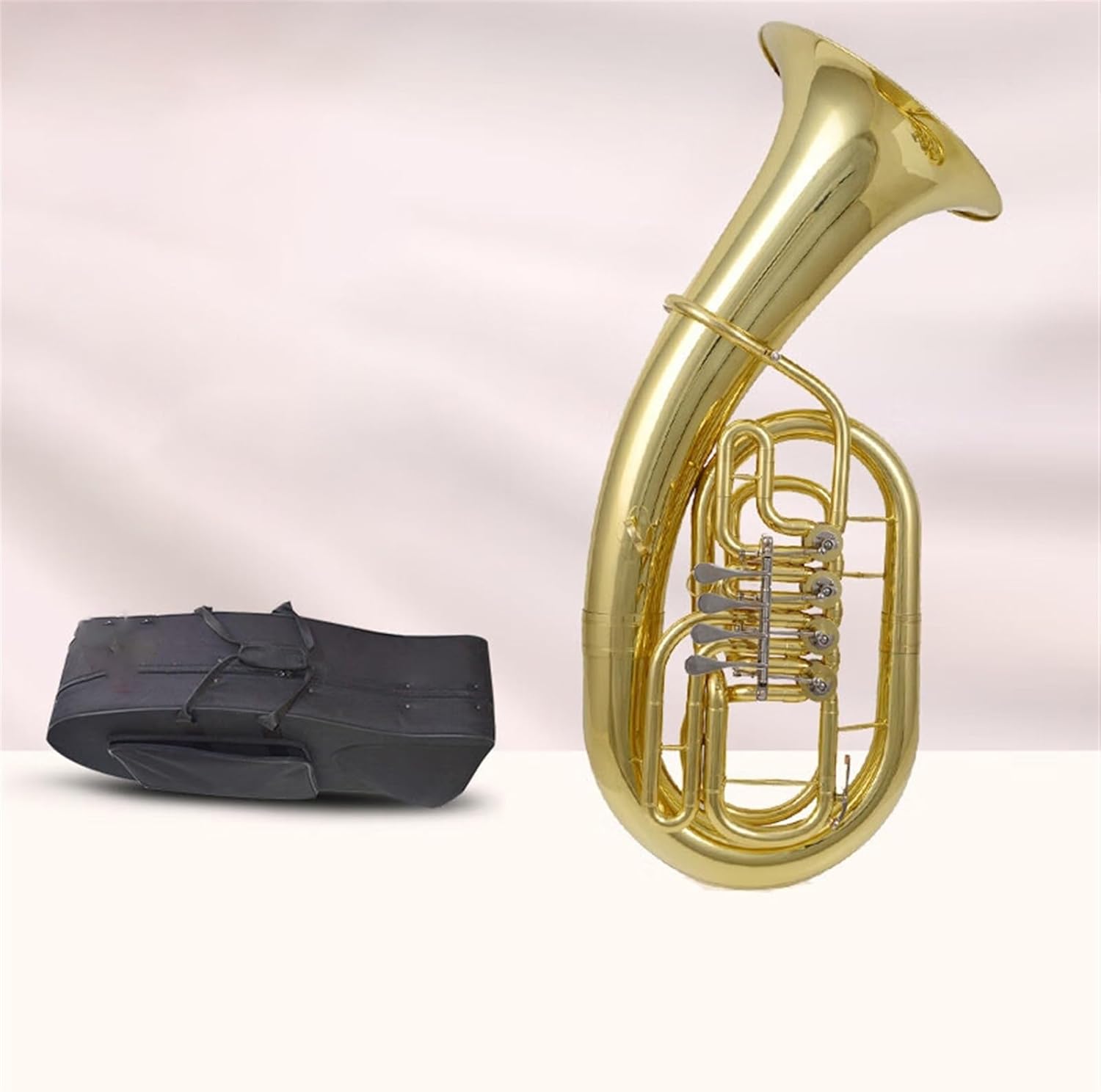 Beginner euphonium B-flat Euphonium Instrument Flat Four-key Small Tuba Flat Key Brass Tuba