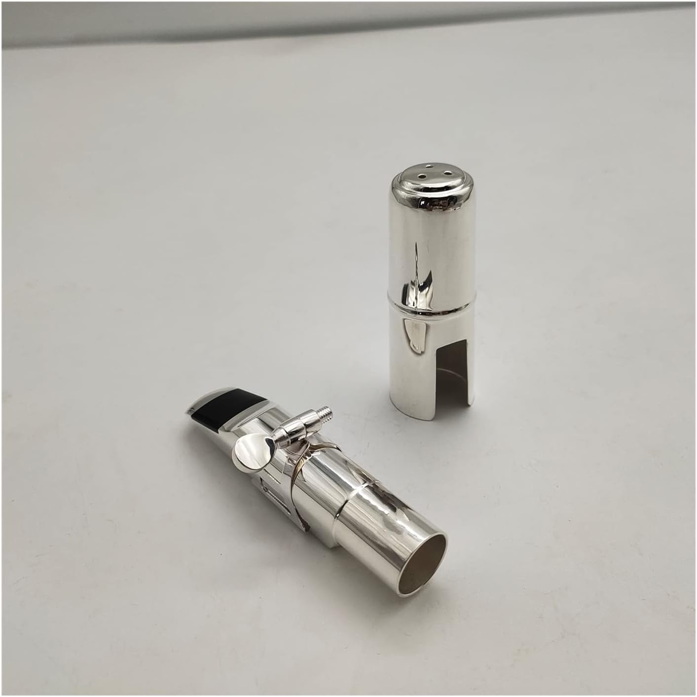 Sax Replacemen Set Professional Saxophone Mouthpiece for Alto Tenor Saxophone Accessories Sliver Gold Plated Woodwind Instrument Saxophone Accessories (Color : Tenor Sliver 8)