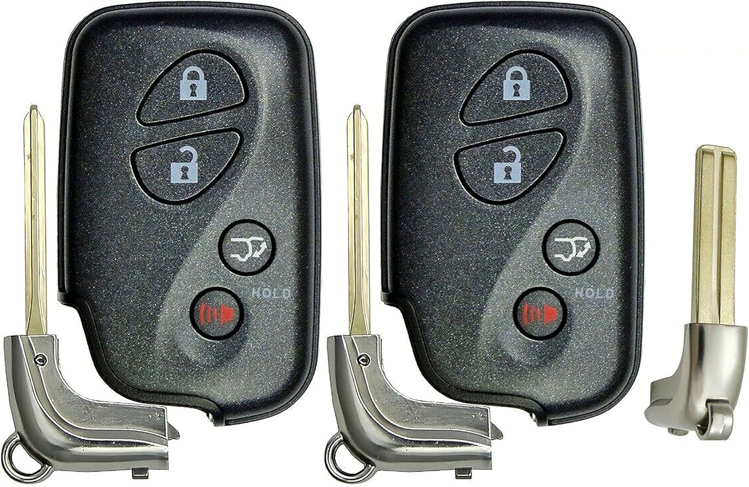 KeylessCanada 2X New Replacement Proximity Key Fob Remote Compatible with & Fit for Lexus (Read Description) - MPN HYQ14AEM-N-01