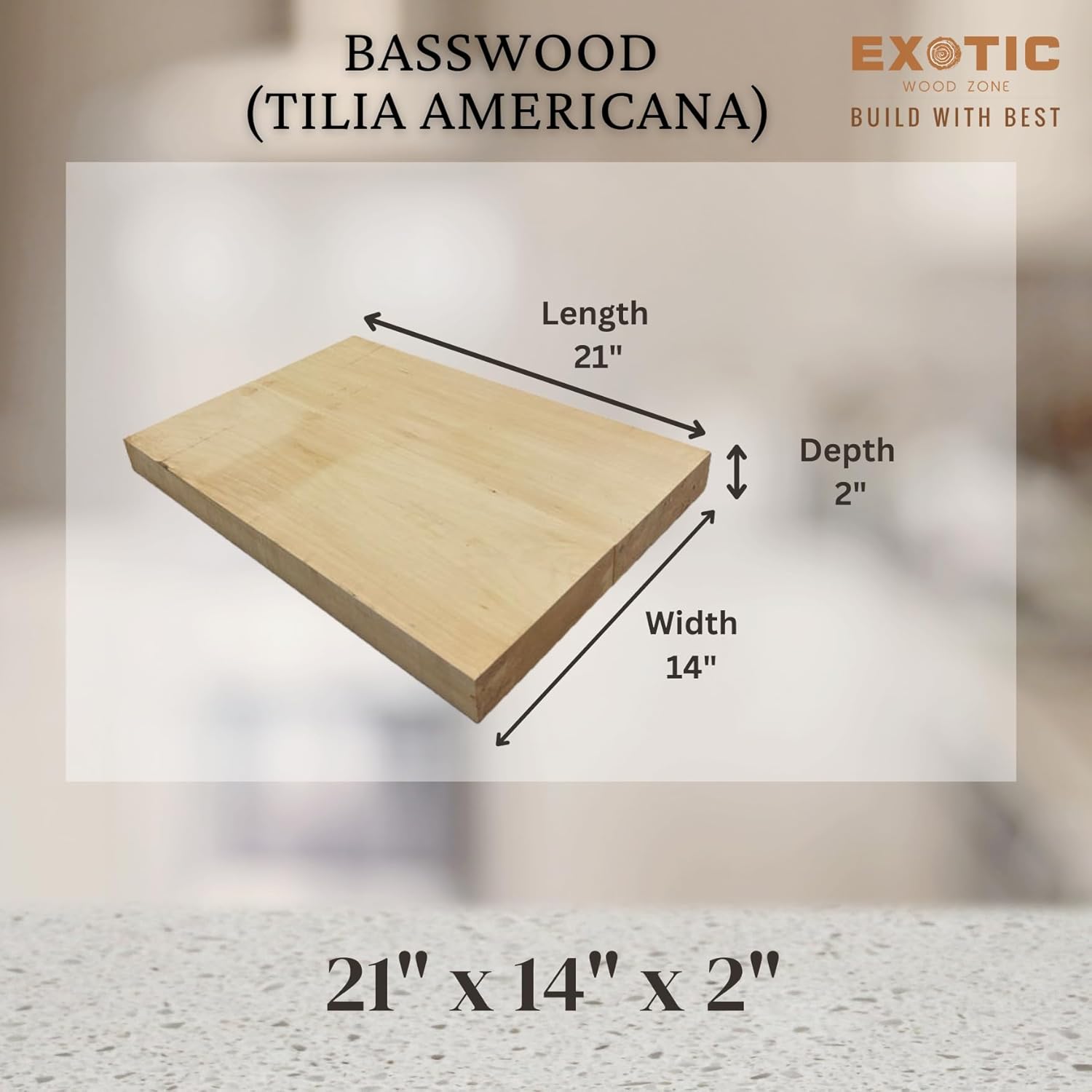 Planed & Glued 3-Piece Basswood 21
